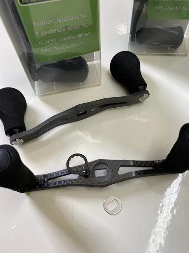 Handle, 110 Mm Spool Speed Solid Carbon Handle **NEW 3 Handle, 110 Mm Spool Speed Solid Carbon Handle **NEW